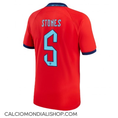 Maglie da calcio Inghilterra John Stones #5 Seconda Maglia Mondiali 2022 Manica Corta